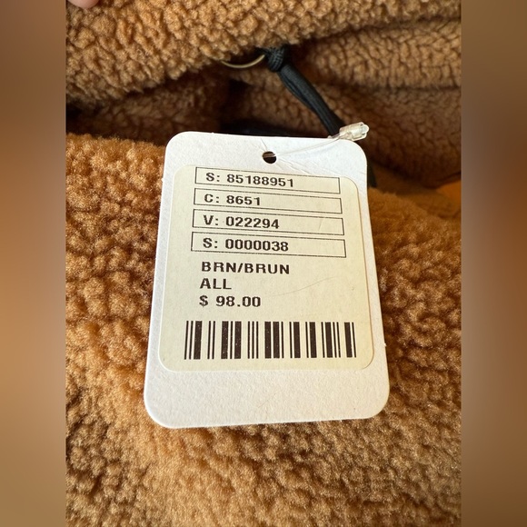 Free People Movement Cozy Fleece Carry All In Coco Teddy Brown NWT - Picture 6 of 6